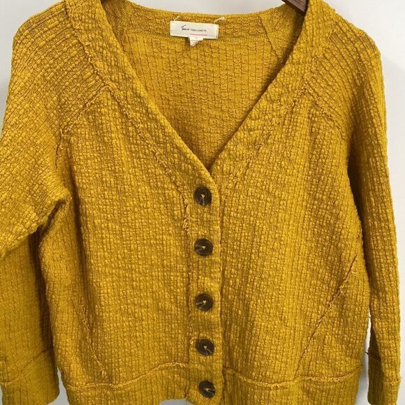 Two By Vince Camuto Goldenrod Cardigan Sweater Medium - Picture 5 of 10